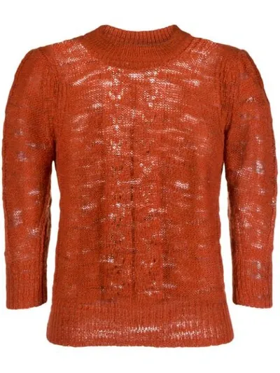 See By Chloé Knitted Top In Brown