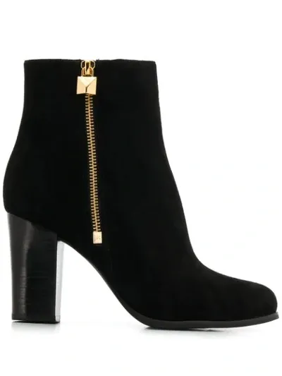 Michael Michael Kors High Heel Ankle Boots In Black