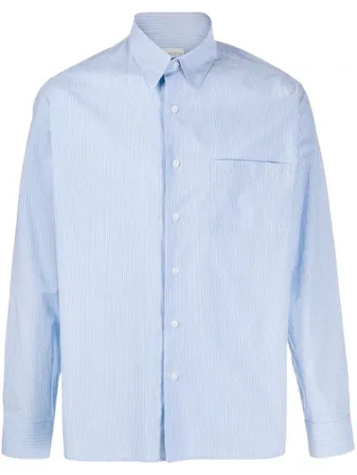 Sandro Long Sleeved Striped Shirt In Blue