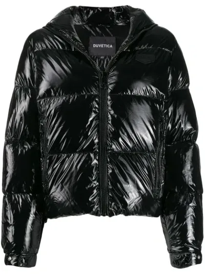 Duvetica Bellatrix Short Puffer Jacket In Black