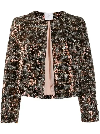 So Allure Sequined Cropped Jacket In Multicolor