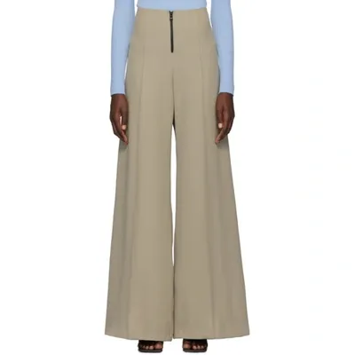 Kwaidan Editions Tailored Style Wide-leg Trousers In Beige