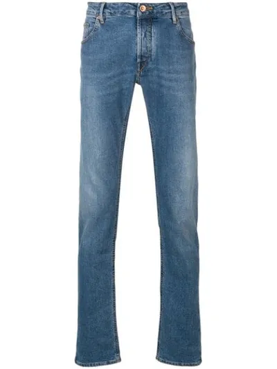 Hand Picked Mid-rise Slim-fit Jeans In Blue