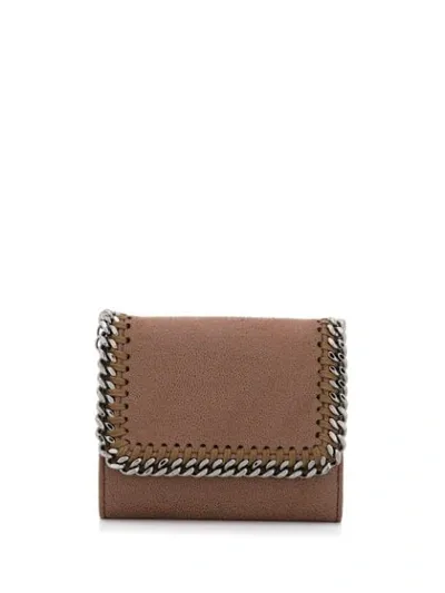 Stella Mccartney Falabella Tri-fold Wallet In Brown