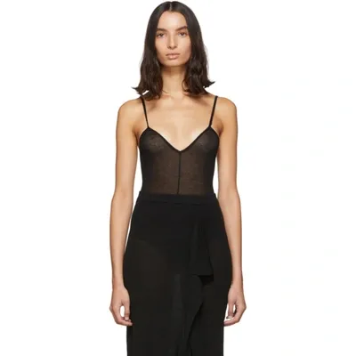 Rick Owens Spaghetti Strap Sheer Body In 09 Black