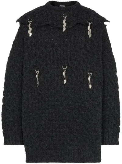 Raf Simons Blue Monday Embellished Jumper In Grey