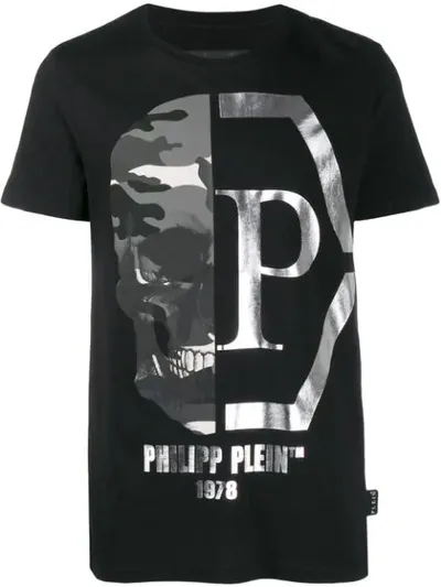 Philipp Plein Skull Round Neck T-shirt In Black