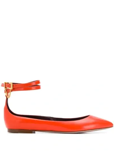 Valentino Garavani Garavani Ballerinas Mit Spitzer Kappe In Lb8 Goldfish