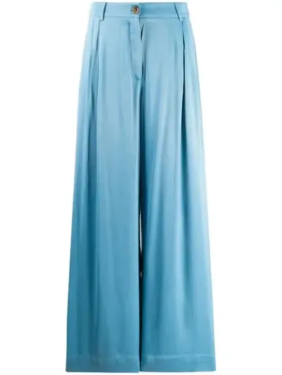 Essentiel Antwerp Wide-leg Trousers In Blue