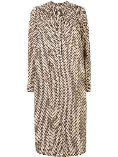 Casey Casey Chrysantheme Shift Dress In Brown