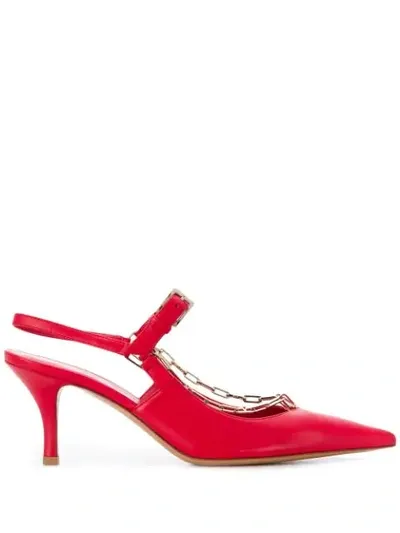 Valentino Garavani Garavani Pumps Mit Zierkette In Red