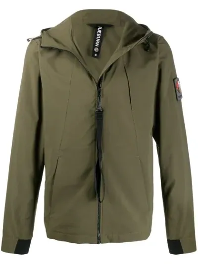 Raeburn Logo Patch Hooded Jacket In Green