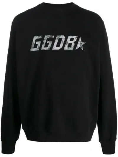 Golden Goose Golden Logo Print Sweatshirt In Black