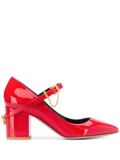 Valentino Garavani Mary Jane Pumps In Red