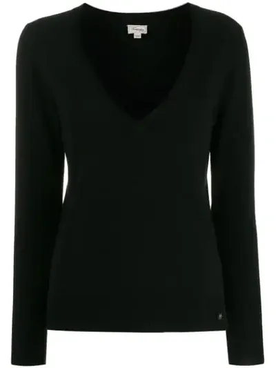 Temperley London Ando Knit V-neck Jumper, Black, Xs