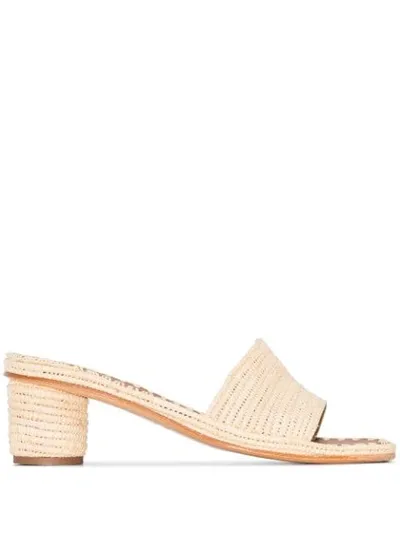 Carrie Forbes Neutral Bou 70 Raffia Sandals In Neutrals