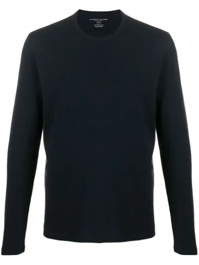 Majestic Long Sleeved Cotton T-shirt In 蓝色