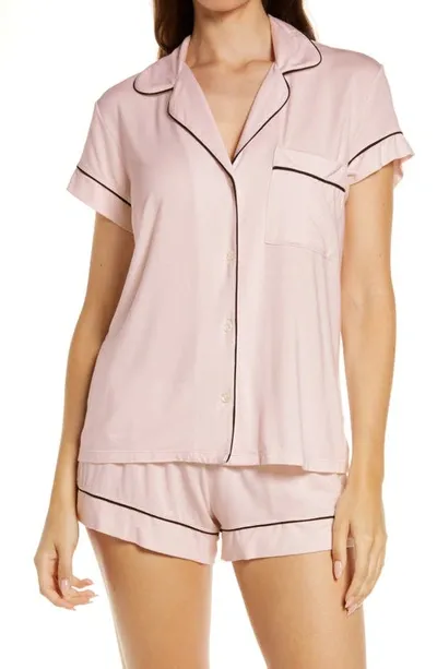 Eberjey Gisele 2-piece Shortie Pajama Set In Sorbet Black