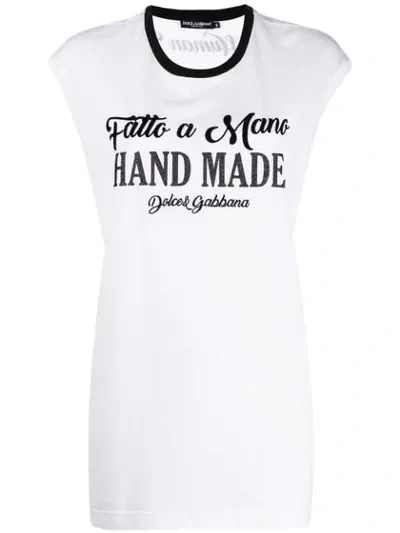 Dolce & Gabbana Hand Made Print T-shirt In White