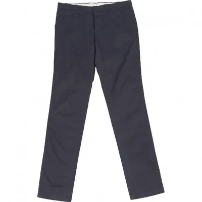 Pre-owned Lanvin Trousers In Navy