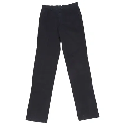 Pre-owned Lanvin Trousers In Navy