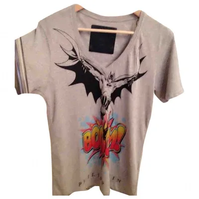 Pre-owned Philipp Plein Grey Cotton T-shirt