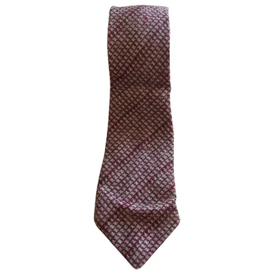 Pre-owned Gucci Wool Tie In Burgundy