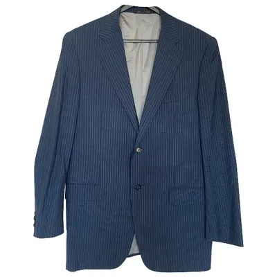 Pre-owned Corneliani Wool Vest In Blue