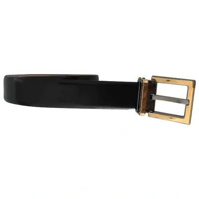 Pre-owned Dolce & Gabbana Leather Belt In Black