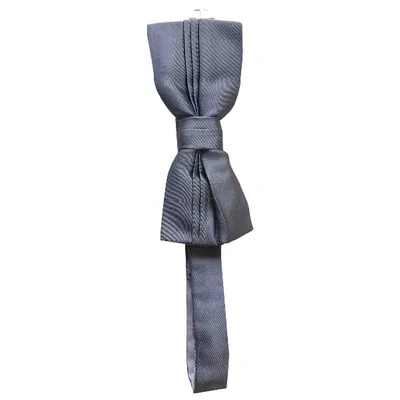 Pre-owned Valentino Garavani Silk Tie In Grey