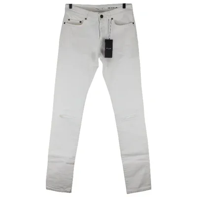 Pre-owned Saint Laurent Slim Jean In White