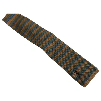 Pre-owned Saint Laurent Tie In Beige