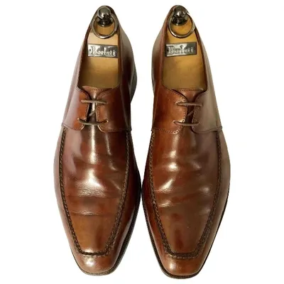 Pre-owned Berluti Leather Lace Ups In Brown