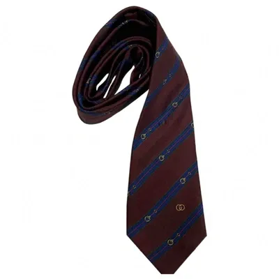 Pre-owned Gucci Silk Tie In Red