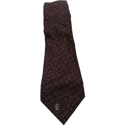 Pre-owned Trussardi Wool Tie In Burgundy