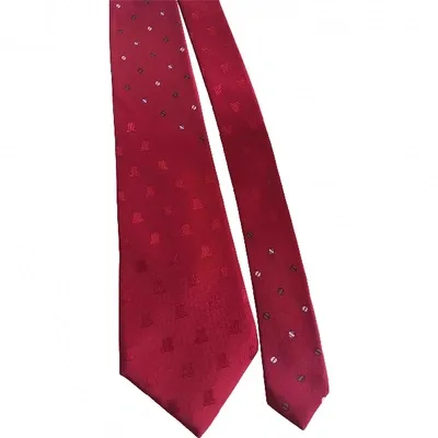 Pre-owned Lanvin Silk Tie In Red