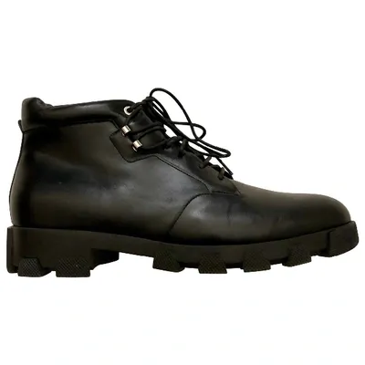 Pre-owned Balenciaga Leather Boots In Black