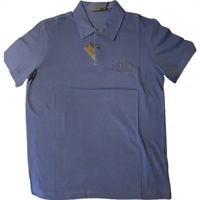 Pre-owned Prada Polo Shirt In Blue