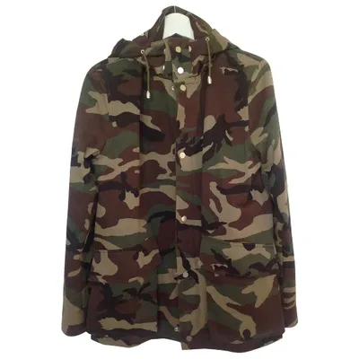 Pre-owned Sandro Khaki Cotton Coat