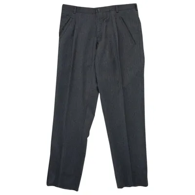 Pre-owned Dolce & Gabbana Wool Trousers In Grey