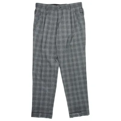 Pre-owned Dolce & Gabbana Wool Trousers In Grey