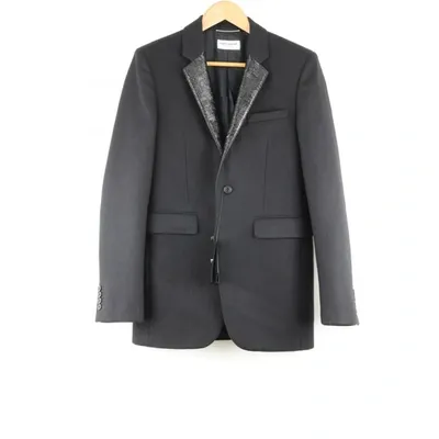 Pre-owned Saint Laurent Wool Jacket In Black