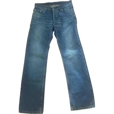 Pre-owned Helmut Lang Blue Cotton Jeans