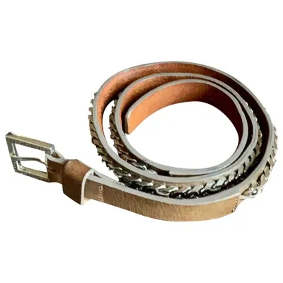 Pre-owned Marc Jacobs Leather Belt In Grey