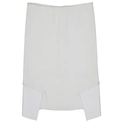 Pre-owned Dion Lee Mini Skirt In White