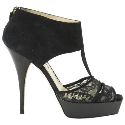 Pre-owned Oscar De La Renta Sandals In Black