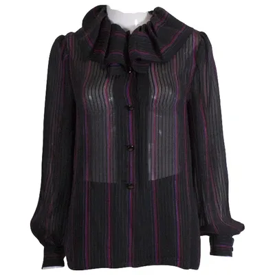 Pre-owned Givenchy Silk Blouse In Black