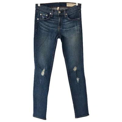 Pre-owned Rag & Bone Slim Jeans In Blue