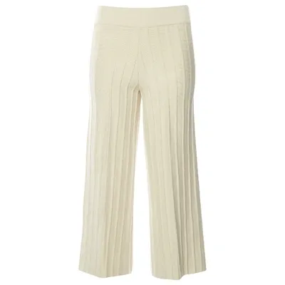 Pre-owned Tabula Rasa Wool Large Pants In Ecru