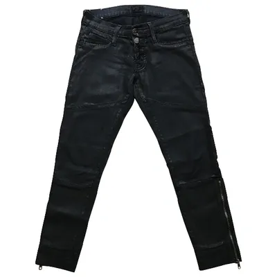 Pre-owned Hudson Slim Jeans In Black